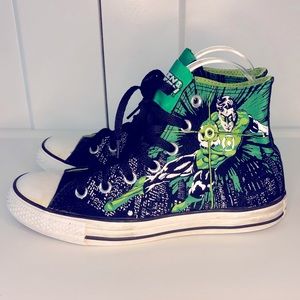 Green Lantern Converse Chuck Taylor’s Mens 6/ womens 8